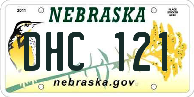 NE license plate DHC121