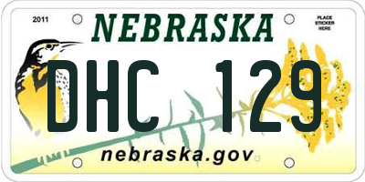 NE license plate DHC129