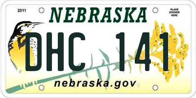 NE license plate DHC141