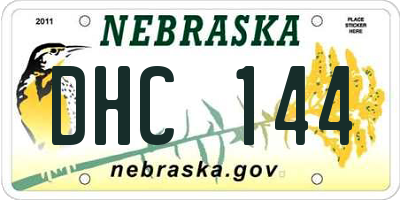 NE license plate DHC144