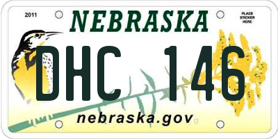 NE license plate DHC146