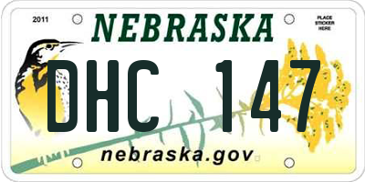 NE license plate DHC147