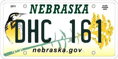 NE license plate DHC161