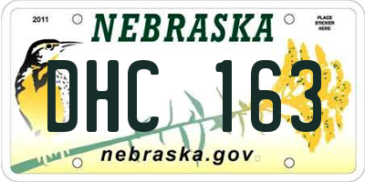 NE license plate DHC163