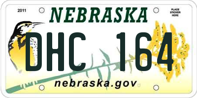 NE license plate DHC164