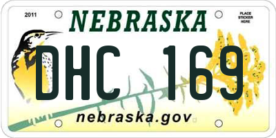 NE license plate DHC169