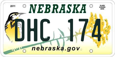 NE license plate DHC174