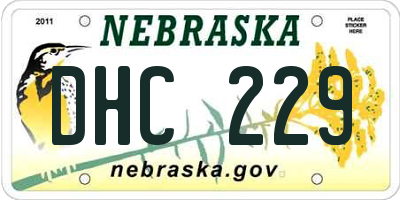 NE license plate DHC229