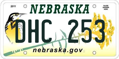 NE license plate DHC253