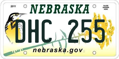 NE license plate DHC255