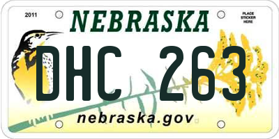 NE license plate DHC263