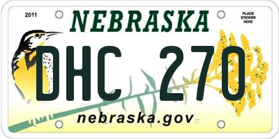 NE license plate DHC270