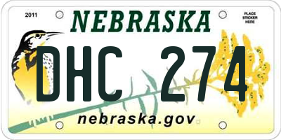 NE license plate DHC274