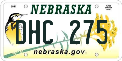 NE license plate DHC275