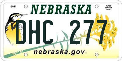 NE license plate DHC277