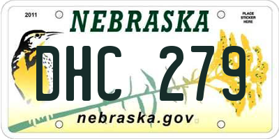 NE license plate DHC279