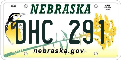 NE license plate DHC291