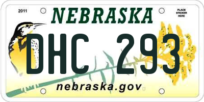 NE license plate DHC293