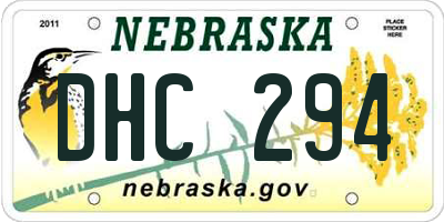 NE license plate DHC294
