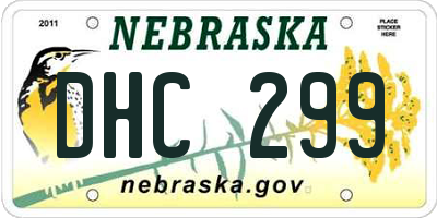 NE license plate DHC299
