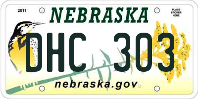 NE license plate DHC303