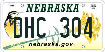 NE license plate DHC304