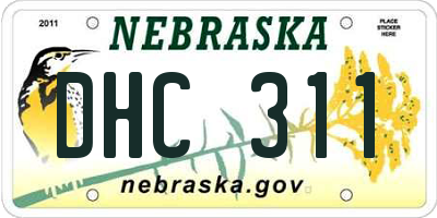 NE license plate DHC311