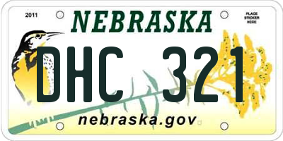 NE license plate DHC321