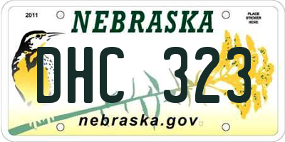 NE license plate DHC323