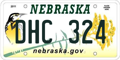 NE license plate DHC324