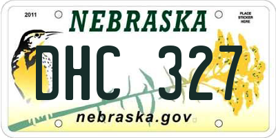 NE license plate DHC327