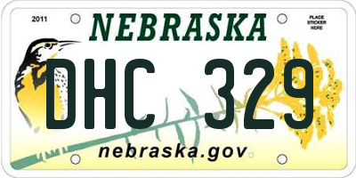 NE license plate DHC329