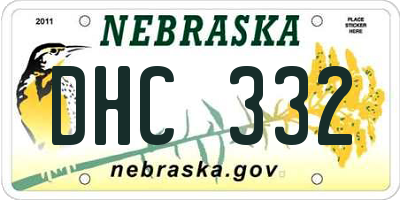 NE license plate DHC332