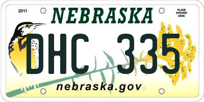 NE license plate DHC335