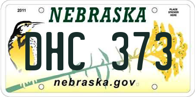 NE license plate DHC373