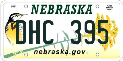 NE license plate DHC395