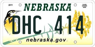NE license plate DHC414