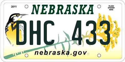 NE license plate DHC433