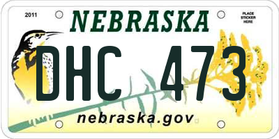 NE license plate DHC473