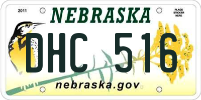 NE license plate DHC516