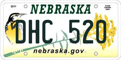 NE license plate DHC520