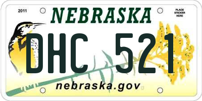 NE license plate DHC521
