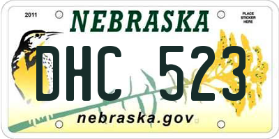 NE license plate DHC523