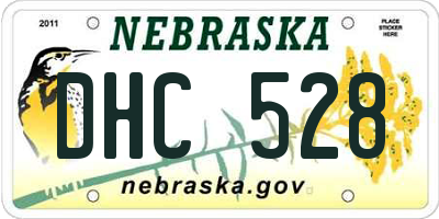 NE license plate DHC528
