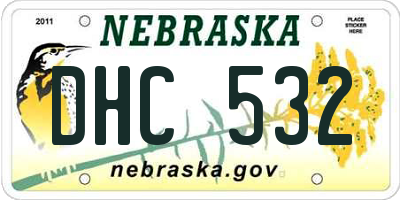 NE license plate DHC532