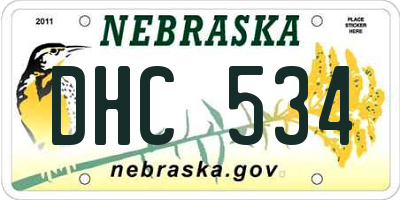NE license plate DHC534