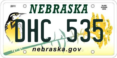 NE license plate DHC535