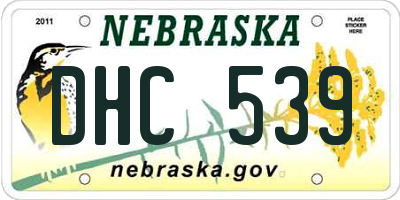 NE license plate DHC539