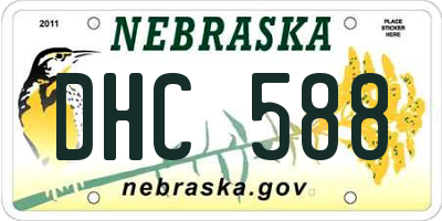 NE license plate DHC588