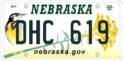 NE license plate DHC619